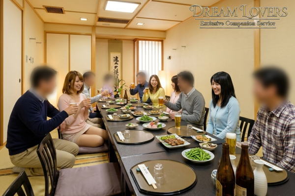 浜松市の日本料理 四季でコンパニオンと宴会するお客様事例写真