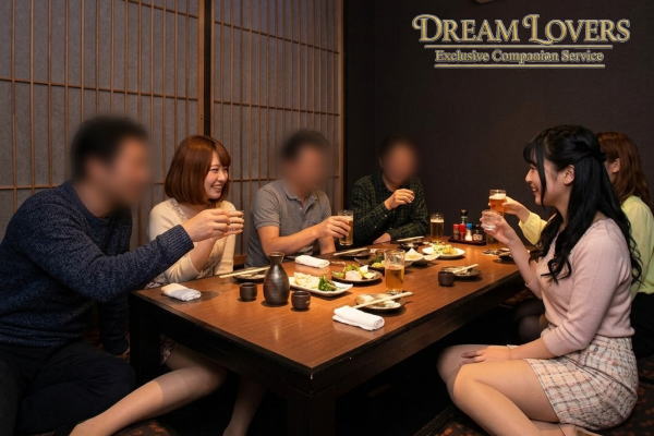 伊豆市修善寺のほうずきやでコンパニオンと宴会するお客様事例写真