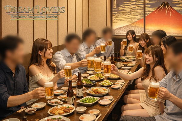 沼津市のはなの舞BiVi沼津店でコンパニオンと宴会するお客様事例写真